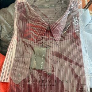 Geoffrey Beene Men's Red Striped Shirt